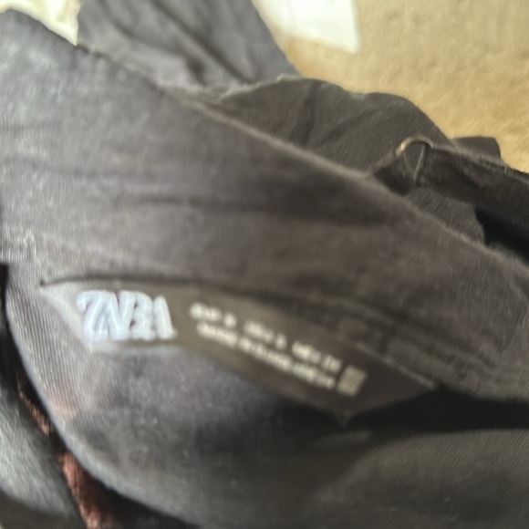 Zara Black Side Tie MIDI Dress Small - Picture 6 of 6